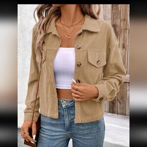 NWT Apricot Denim Korean Style Fall & Winter Jacket